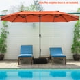 thumbnail image 1 of Patiojoy Parasol de Patio Double Face de 15 Pi, Parasol de Marché Extra-Grand pour l'Extérieur, Orange, 1 of 7