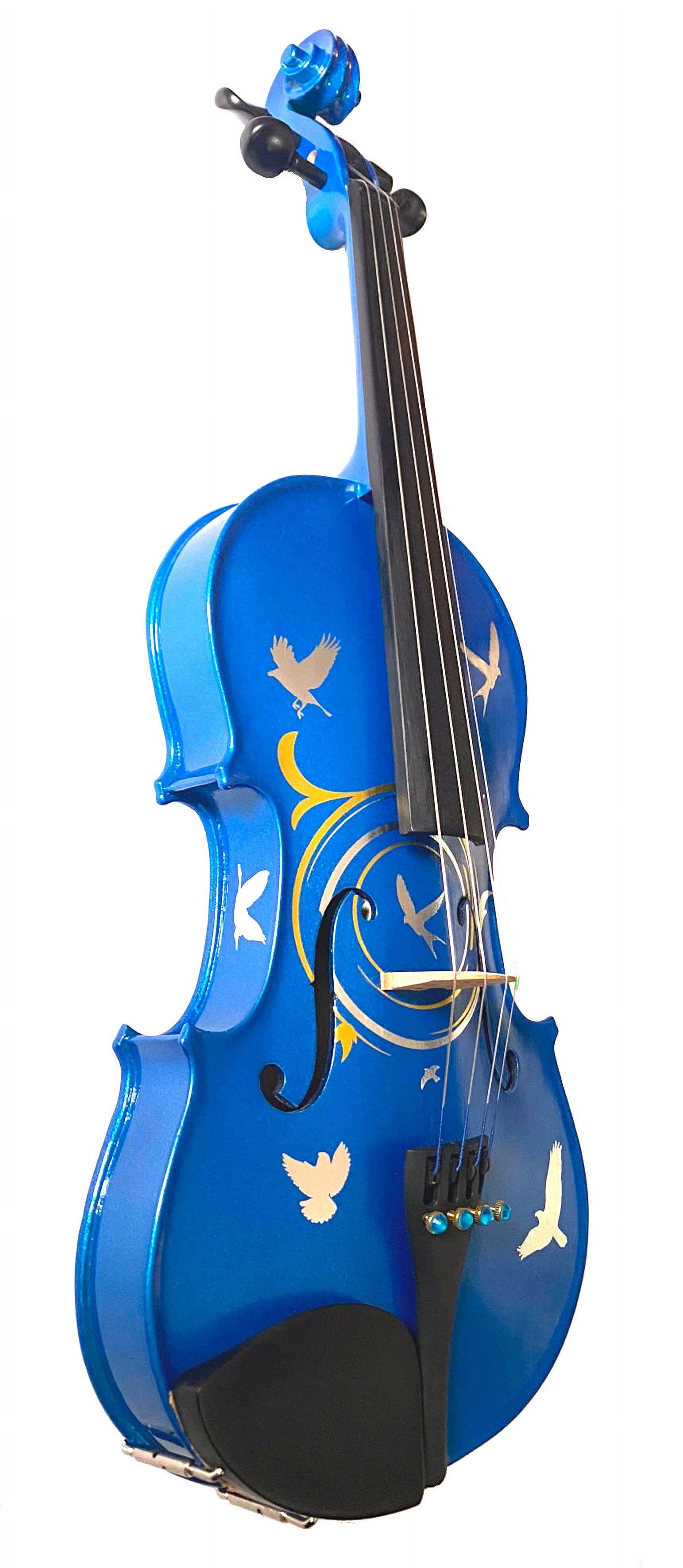 Rozanna's Bird Heaven Silver Metallic Blue Violin Outfit 4/4