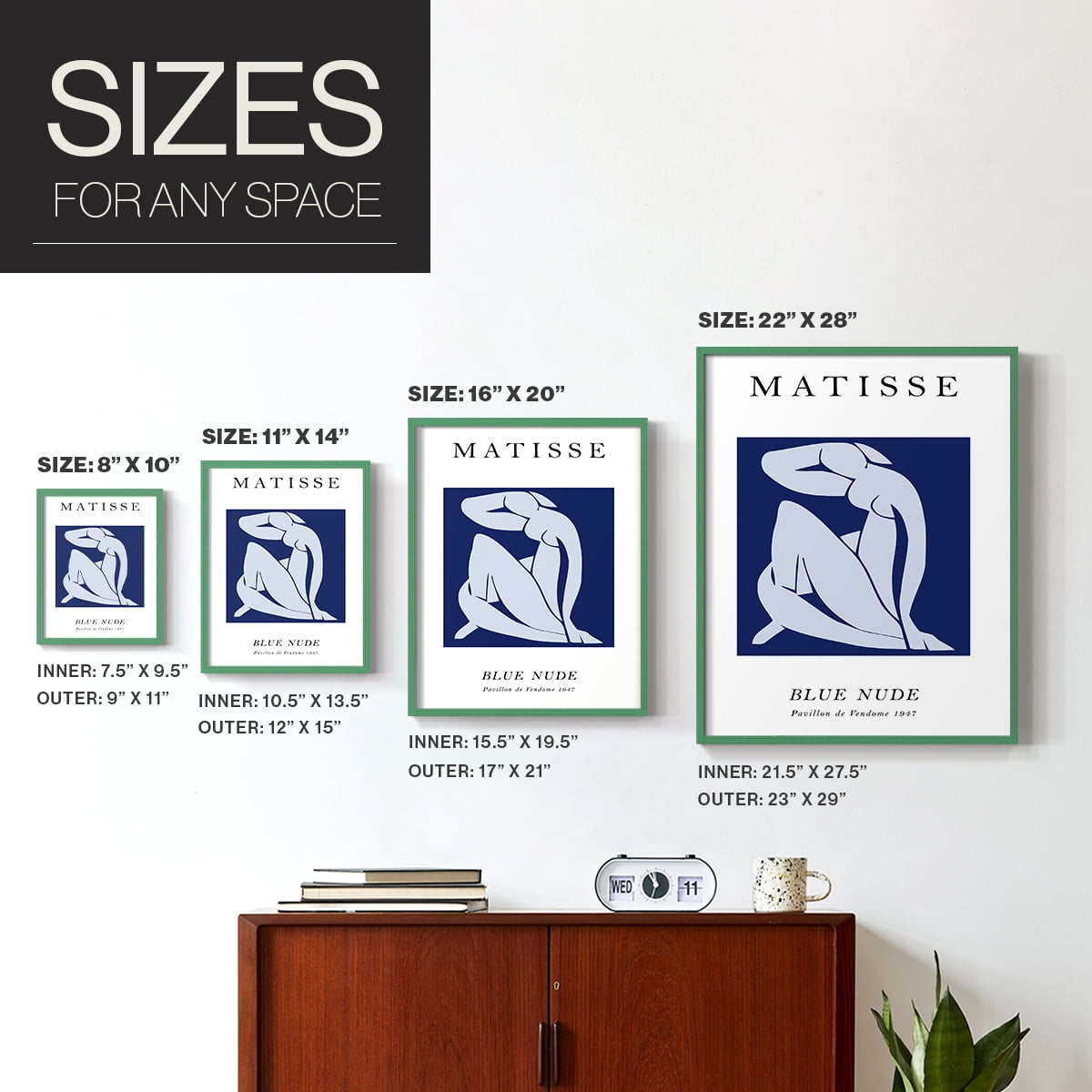 Matisse CCXCVII in Solid Wood 11 x 14 Framed Print