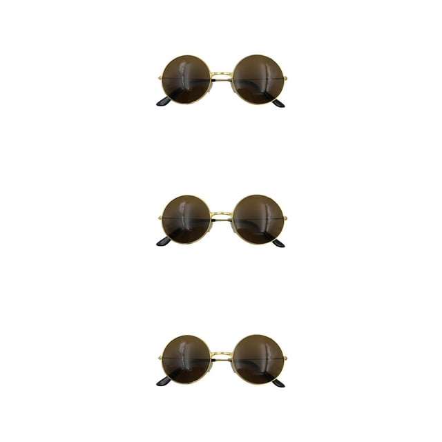 Gafas de sol Vogacara Sun Eyewear Pragmatic Multi-colores Marco de metal Estilo novedoso para mujeres Dorado