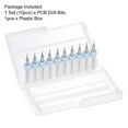 thumbnail image 4 of Uxcell 1/8" Shank 0.2mm Tungsten Carbide CNC Engraving Micro PCB Drill Bits Set 10 Pack, 4 of 5