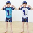 thumbnail image 3 of EDTara Garçons Enfants Maillot Dermoprotecteur à Manches Courtes Chandail de Bain et Short Maillot de Bain avec Bonnet de Bain, 3 of 3