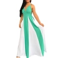 thumbnail image 1 of Vestido de fiesta EEMEII con tirantes finos, sin mangas, retazos, menta, 1 of 8