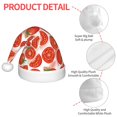 thumbnail image 4 of Fuzoiu Tomatoes Print Santa Hat Christmas Hat for kids,Santa Hats with Pompom, Unisex Xmas Holiday Hat for Christmas New Year Festive Party Supplies, 4 of 6