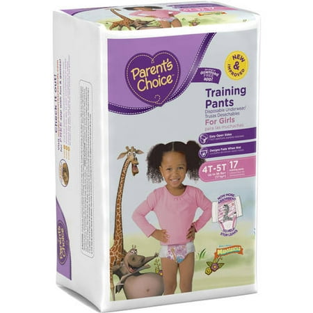 Parent's Choice Training Pants for Girls, Size 4T-5T, 17 Pants