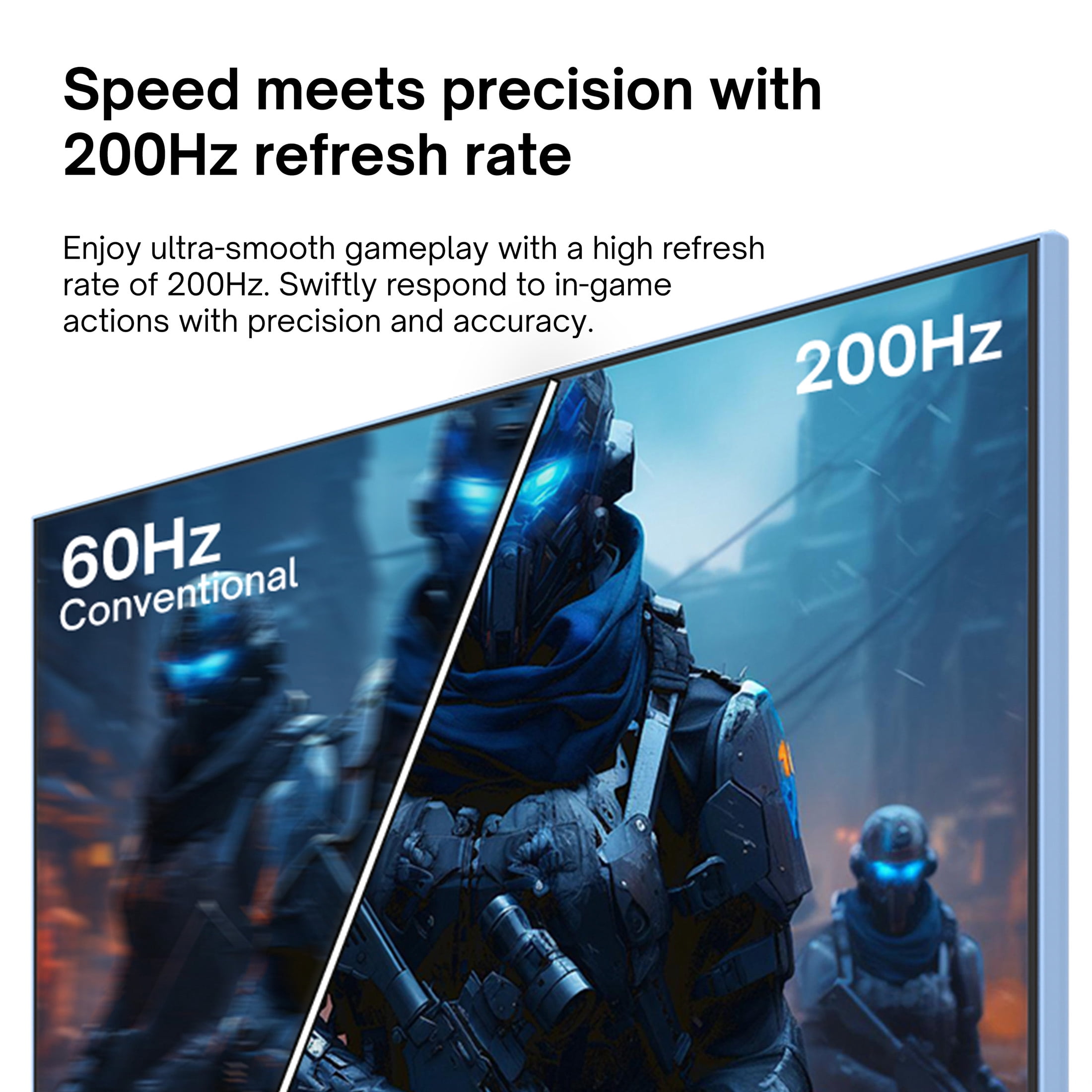 Pixio PX248 Wave Blue 24" Fast IPS FHD 1920 x 1080 200Hz Refresh Rate 1ms GTG Response Time Adaptive Sync Blue Gaming Monitor