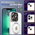 thumbnail image 2 of for iPhone 13 Pro Max Case, [Compatible with MagSafe] [Built-in Camera Cover Stand] Shockproof Plating Edges, Clear Protective Magnetic Transparent Phone Case for iPhone 13 Pro Max - Clear, 2 of 16