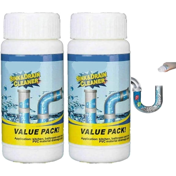 Drain Cleaner, Wild Tornado Sink and Drain Cleaner, Powerful Cleaners Powder, Fast Foaming for Kitchen Toilet Pipeline