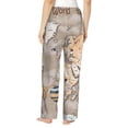 thumbnail image 3 of Daiia World Map With Animals Women's Sleep Pant with Pockets and Drawstring,Pajama Pants-Small, 3 of 9