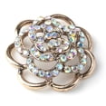 thumbnail image 4 of 4 Piezas Flor Aleación Rhinestone Cristal Bufanda Hebilla Botones con Espalda Plana Resultados, 4 of 9