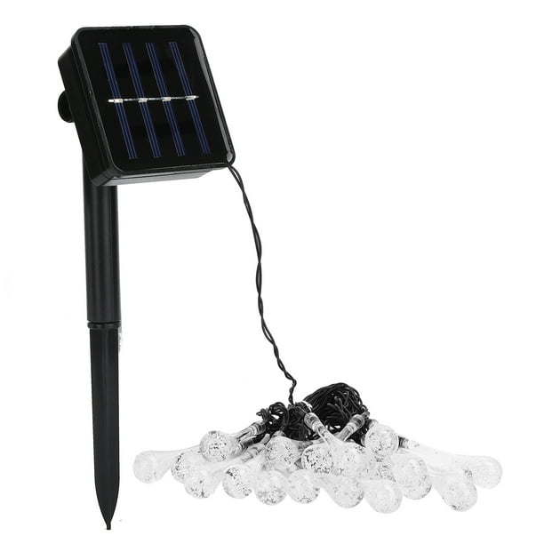Lámpara de cadena, luces de cadena solares, luces de cadena impermeables de 5M, luz decorativa solar ultra sensible