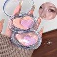thumbnail image 2 of Luminous Finish Two-Tone Face Powder Compact, Natural Brightening Facial Makeup, Long-Lasting Setting Powder for Radiant Complexion, Portable 7.1cm x 4.8cm, 2 of 8