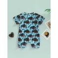 thumbnail image 4 of Bagilaanoe Newborn Baby Girl Boy Romper 3M 6M 12M 18M Short Sleeve Print Bodysuit One Piece Ribbed Jumpsuit Pajamas Summer Outfits, 4 of 9