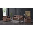 thumbnail image 4 of Ottomanson Convertible Accent Armchair with Hidden Storage, Firm Comfort Seating, Brown, 4 of 5