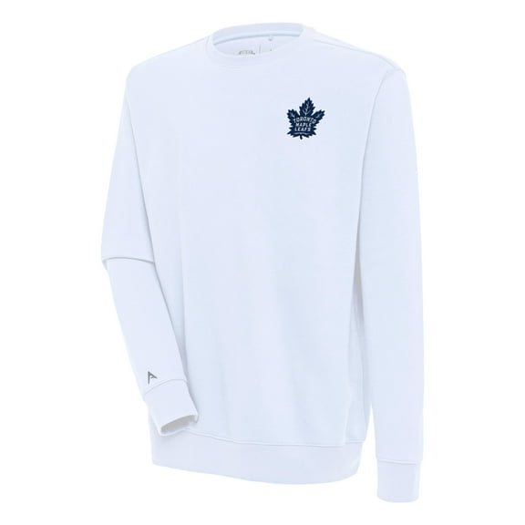 Men's Antigua White Toronto Maple Leafs Victory Pullover Sweatshirt