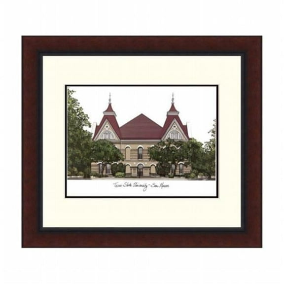 Campusimages TX956LR Texas State San Marcos Legacy Alumnus Framed Lithograph