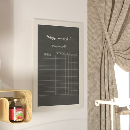 Alamont Home - Canterbury 24"W x 0.75"D x 36"H Magnetic Wall Mounted Chalkboard - Solid White