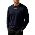 thumbnail image 5 of Men's Crewneck Sweatshirt Casual Solid Pullover Hoodless Standard Fit Athletic Work Out Gym Sweat Shirts, 5 of 9