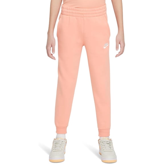 Nike Kids NSW Club Fleece LBR Joggers (Little Kids/Big Kids) Apricot Agate/White Medium Big Kid