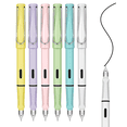thumbnail image 2 of 6Pcs Fountain Pen Ink Set, Fountain Pen for Writing, Replaceable Fountain Pen Set 0.38mm Nib Refillable Ink, Smooth Writing for Journaling Lettering Office School Supplies, 2 of 8