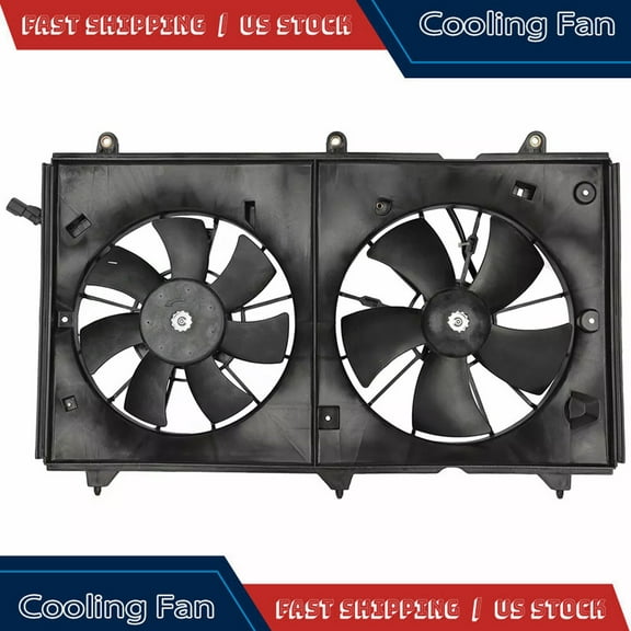 For 2003-2007 Honda Accord EX LX DX Radiator Condenser Cooling Fan Assembly 2.4L