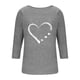 thumbnail image 3 of HongQid 3/4 Length Sleeve Womens Dressy Casual Tops Round Neck Tunic Shirts Summer Spring Fall Clothes, 3 of 5