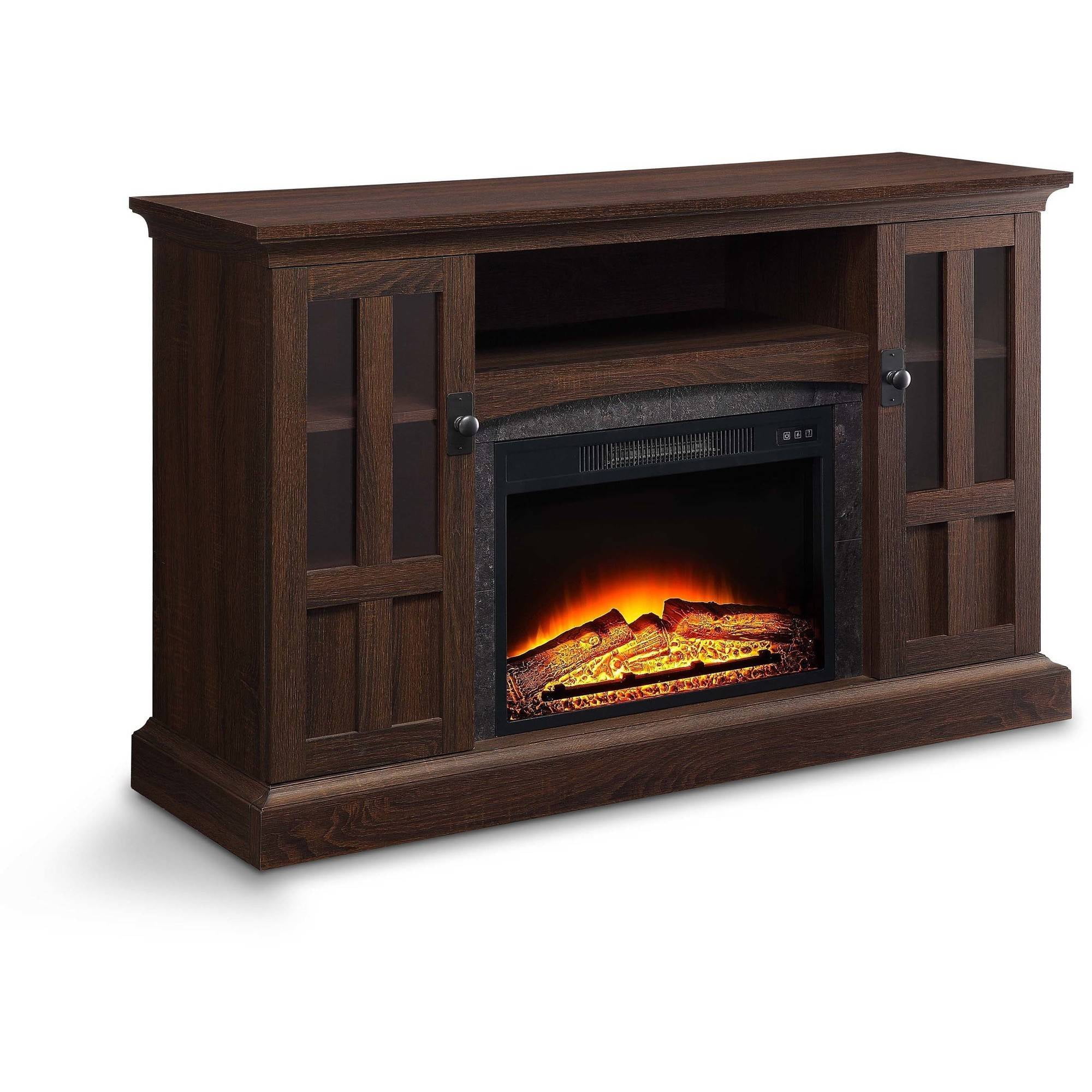 Whalen Media Fireplace Console For Tvs Up To 60 Brown Ash Whalen Media Fireplace Console For Tvs Up To 60 Brown Ash Com