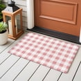 thumbnail image 5 of Pink Plaid Area&nbsp;Rug 2x3ft Pink Gradient Non-Slip&nbsp;Washable Square&nbsp;Rugs Soft Felt Indoor Floor Mat for Bedroom Kitchen Living Room Bathroom, 5 of 9