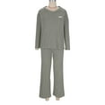 thumbnail image 6 of Efsteb Two Piece Sets for Women Ribbed Knit Outfits Pajamas Set 2 Piece Long Sleeve Fall Winter Loungewear Sweatsuits with Pockets (Army Green,L), 6 of 7