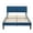 Blue, variant on Katkuca Upholstered Platform Bed Frame with Height Adjustable Headboard, Easy Assembly, Full Size, Beige