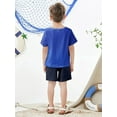thumbnail image 2 of CARETOO Toddler Kids Boy Clothes Set Summer Beach Outfit Cotton Fabric Casual T-Shirt Shorts 2Pcs, 2 of 9