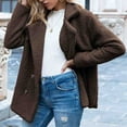 thumbnail image 6 of Winter Clearance Deals PITAUCE Women's Sherpa Jacket Fleece Winter Teddy Bear Coats Fuzzy Warm Fluffy Button Outwear Coffee L, 6 of 7