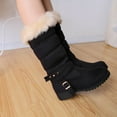 thumbnail image 4 of Chenyee Winter Snow Boots for Women Mid Calf Fleece Lined Comfortable Water-proof Outdoor Booties, 4 of 7