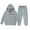 Gray, variant on Huanglei Girls Outfits Set Winter Fleece Hoodie And Joggers Comfy Casual Kids Clothes With Stylish Print For Toddler To Teen