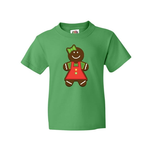 Inktastic Gingerbread Girl Christmas Youth T-Shirt