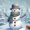 thumbnail image 6 of WYYP Snowman Round Tablecloth - Outdoor Picnic Camping and Indoor Kitchen Dining Party 100% Polyester Fiber Christmas Table Cloth Snowman White, 6 of 8