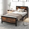 thumbnail image 1 of Costway Twin Size Metal Bed Frame with Headboard & Footboard Metal Slats Support, 1 of 10