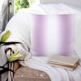thumbnail image 3 of 18x18 Pillow Covers Set of 2, Light Purple White Throw Pillow Covers Decorative Couch Cushion Case, Gradient Solid Stripes Geometric Microfiber Square Pillowcases for Bedroom Car Living Room, 3 of 7