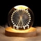 thumbnail image 4 of Crystal Ball Light with Wooden Base, 3DEngraved Moon and Star Lamp, 4 of 5