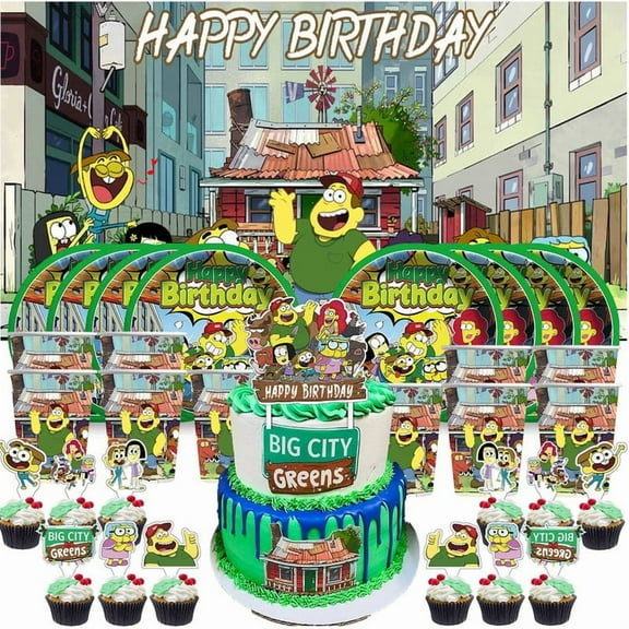 Big City Greens Birthday Cups Party Supplies Decor Backdrop Plates Fans Decorations Banner