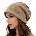 thumbnail image 4 of Women's Oversized Slouchy Knit Beanie, Extra Large Loose Winter Hat, Thickened Double Layer Cold Weather Cap for Big Head, Daily Casual Wear and Gift Coffee, 4 of 6