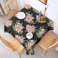 thumbnail image 2 of Pioneer Flower Floral Print Pattern Square Tablecloth,Waterproof Square Table Cover,Wipeable Spillproof Washable Table Cover for Home Kitchen Party Decor 52"x52"(132x132cm), 2 of 6