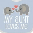 thumbnail image 4 of Inktastic My Aunt Loves Me Niece Nephew Elephant Boys or Girls Baby Bib, 4 of 4