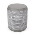 thumbnail image 1 of Mesa auxiliar Benzara Outdoor redonda de hormigón sintético gris, 41 cm, 1 of 5