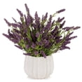 thumbnail image 2 of Enova Home Artificial Lavender Flower in Ceramic Pot for Home Office Wedding Party Decoration, 2 of 5