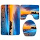 thumbnail image 1 of ABPHQTO Cueva Sunset Beachess Juego de alfombras de baño de 3 piezas Alfombra de baño Alfombra de contorno y tapa de inodoro ABPHQTO Cont-CHAPPLE-12349, 1 of 2
