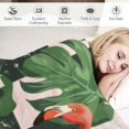 thumbnail image 3 of Fenyluxe Flamingo Leaves Throw Blankets for Sofa Couch Cottagecore Room Decor All Seasons Lightweight Soft Blanket Set 60x80in, 3 of 6