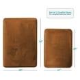 thumbnail image 3 of KriKac 2 Piece Bathroom Rugs Bath Mat Set, Velvet Memory Foam Bath Mats for Bathroom - Non-Slip, PVC Backing Bath Rugs, Washable Bathroom Rug Mats - Dries Quickly, Bathroom Rug Set - Brown, 3 of 9