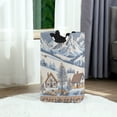 thumbnail image 6 of Yayeee Freestanding Laundry Hamper with Handle Collapsible Large Storage Basket for Clothes, Blue Snowy Mountain, 6 of 7