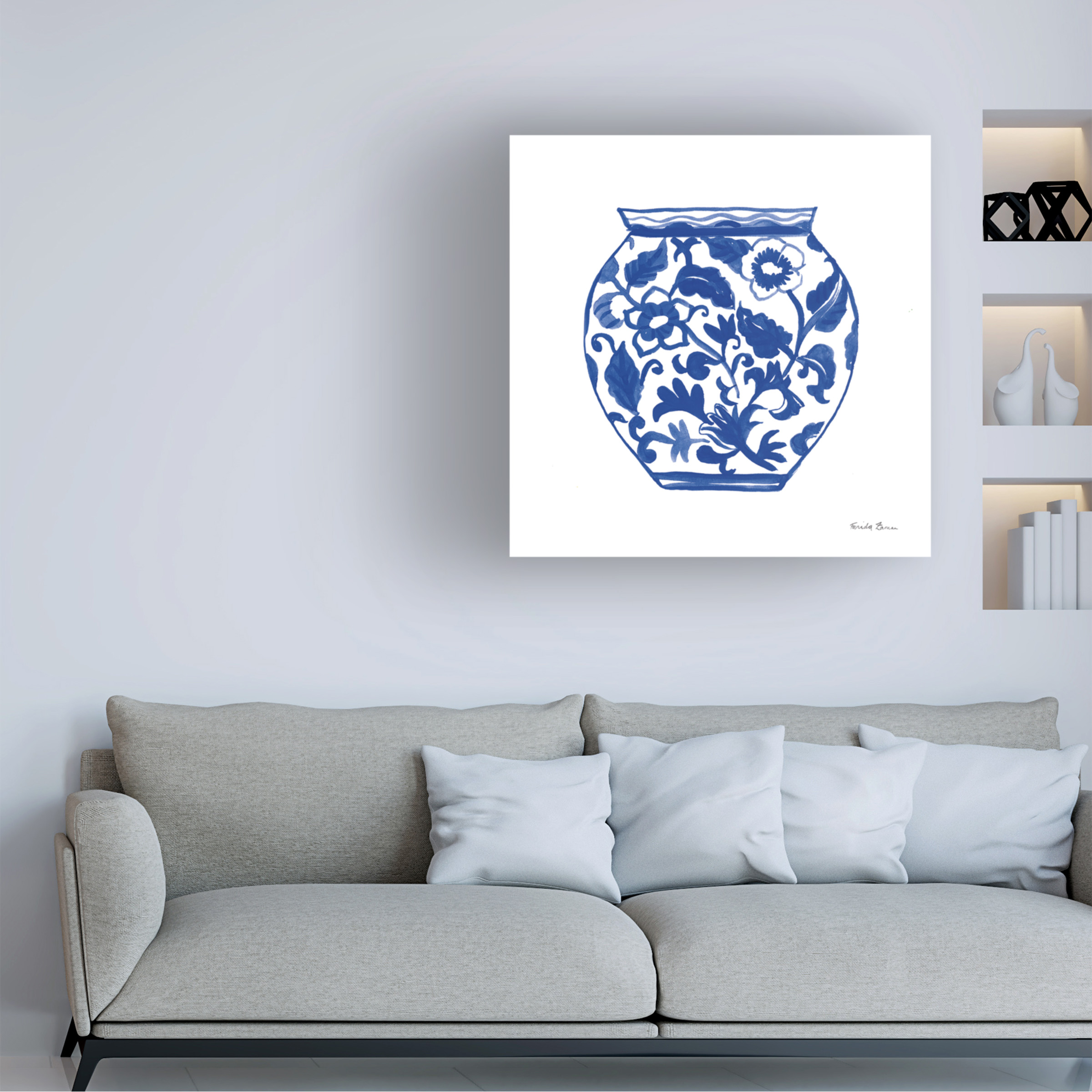 Trademark Fine Art 'Chinoiserie I' Canvas Art by Farida Zaman